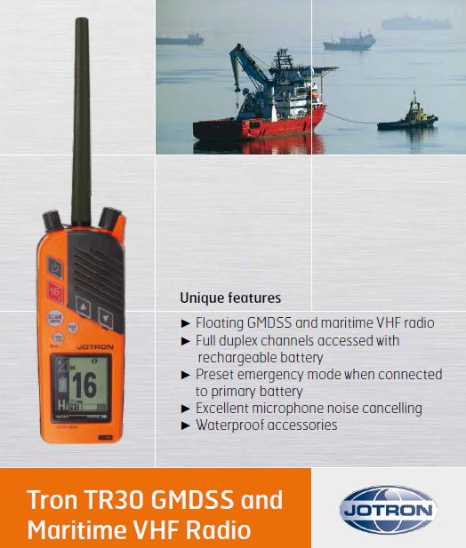 JOTRON Tron TR30 GMDSS and Maritime VHF Radio